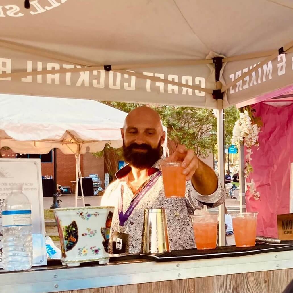 luxury cocktail service at a festival